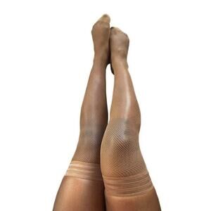 🦋B2G1🦋KIX’IES ANDIE Chocolate Nude Fishnet Thigh Highs